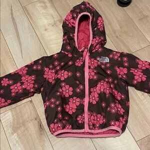 Reversible The North Face Brown and Pink Floral Jacket